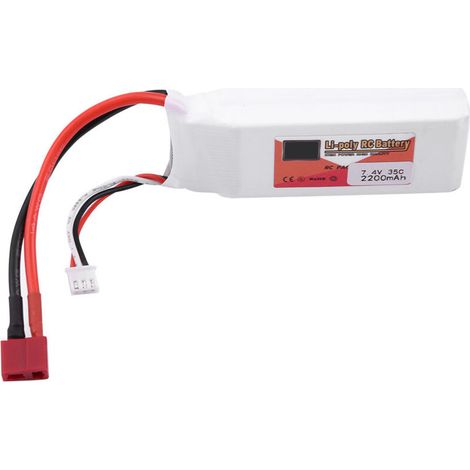 ZOP POWER Batterie LiPo Rechargeable 2S 7.4V 2200mAh 35C avec Connecteur T (Accumulateur RC Haute Performance) (1/5)