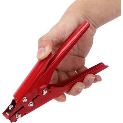 Outil de tension de sangle en nylon rouge 45, pistolet à colliers de serrage pour ligature et coupe de fils d'acier (1/5)