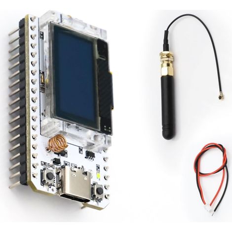 Lora pour ESP-32 V3 Carte de Développement avec Écran OLED et antenne, Dual-Core 240 MHz Bluetooth WiFi USB C pour ESP-32 IOT Board 863 928 MHz pour Arduino (1/5)