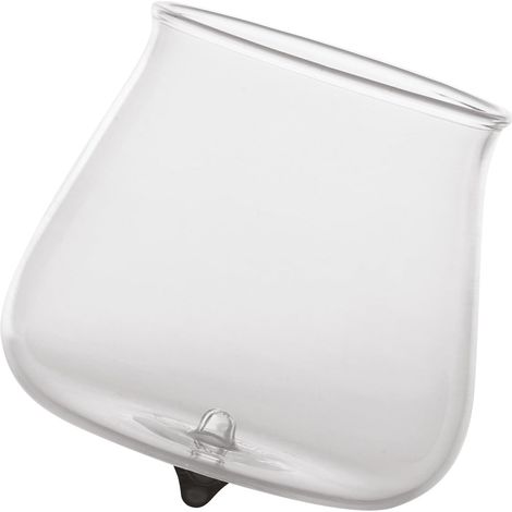 Zafferano Set 6 Bicchieri Tumbler Serie Pirolo in Vetro Borosilicato Colore Nero, Design Obliquo e Rotante per una Tavola Elegante e Raffinata