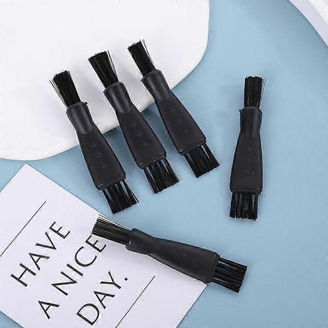 Ensemble de 6 blaireaux de rasage, blaireau de rasage à double tête, noir, 6,1 x 0,6 cm (1/3)
