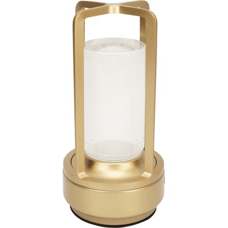 Kabellose Tischleuchte mit Kristallschirm, 3 Farbtemperaturen, Touch-Bedienung, USB-aufladbar, LED-Schreibtischlampe für Zuhause, Gold (1/5)
