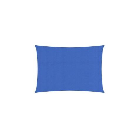 Voile d'ombrage 160 g-m² rectangulaire bleu 3x5 m PEHD (1/5)