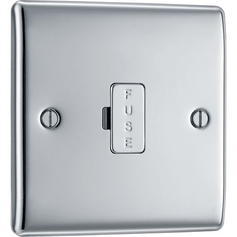 Bg Eletctrical, derivazione Dotata di Fusibile da 13 A NPC54 Nexus, in Metallo Cromato Lucido (1/5)