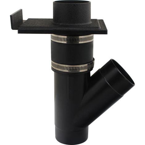 Raccord y aspirateur distributeur avec trappe guillotine obturation tuyau buse à tirette pour collecteur copeaux sciure bois 59-63-73mm avec 1 trappe (1/5)