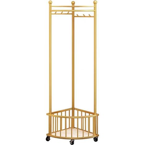 Corner coat rack with storage shelf for entryway, adjustable clothes rack for home, dressing room, bedroom, living room (1/5)