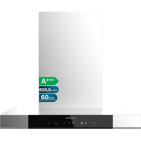 Cecotec Campana Extractora En forma de T 60 cm Bolero Flux TT 609500 Slim Inox A+++. Succión 829,5 m³/h