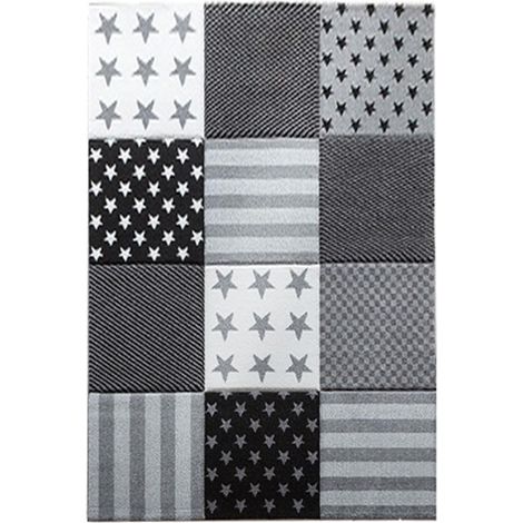 Tapis enfant tissé 240x340 gris rectangle LYN8 FLAG START (1/5)