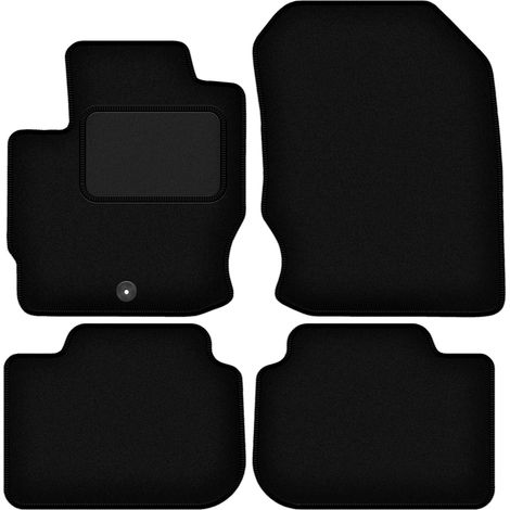 Tappetini auto in velluto nero per: Mitsubishi Colt VII HB senza bocchette di ventilazione (2008-2012) (1/5)