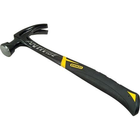 Marteau Arrache-Clous Tête Compacte Plus Légère Et Efficace Tête Avec Zone De Frappe Moins De Vibration Grip Anti-Dérapant Corps En Acier Forgé Noir/Jaune (1/5)