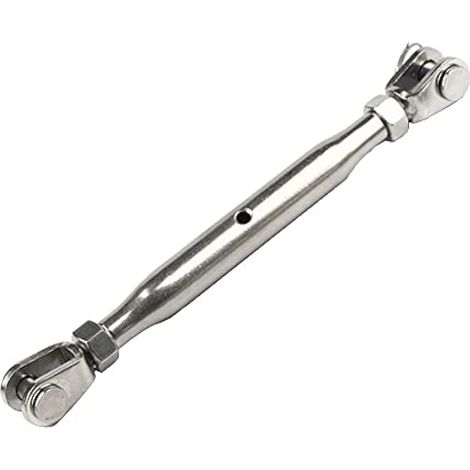 Tendeur M12 en acier inoxydable, à mâchoires fermées, pour le réglage de la tension des cordes, câbles et lignes. (1/5)