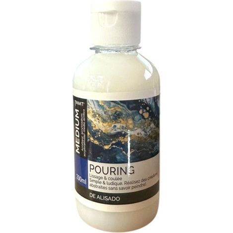 Médium - Pour faire du pouring - Transparent - Acrylique - AMT - Flacon 200ml