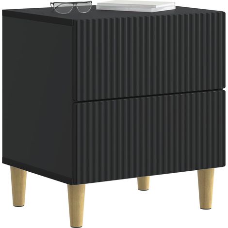 Maison Exclusive - Nachttisch Schwarz 43 x 34,5 x 48 cm Holzwerks