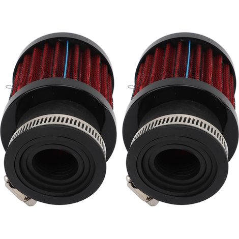 Filtre à air universel 2 pièces 28-48mm haute efficacité pour 50cc 70cc 90cc 125cc scooter quad moto cross noir rouge (1/5)