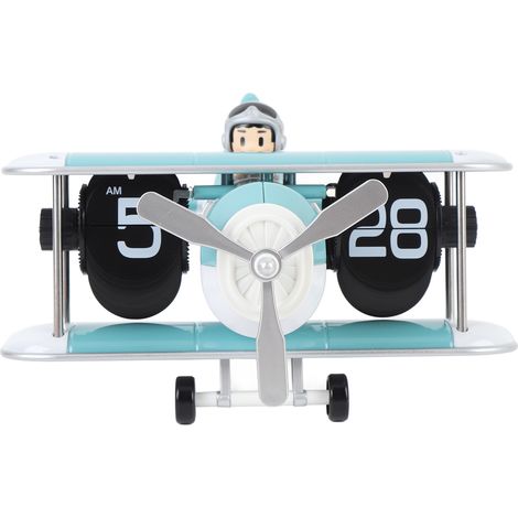 Reloj de Solapa Automático Diseño Avión, Plástico Resistente 21.5x21.2 cm, Pantalla 12H – Ideal para Salón y Oficina (1/5)