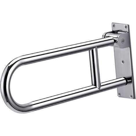 Barre d'appui inox poli pour salle de bain, rail de sécurité facile à installer pour seniors, personnes âgées et à mobilité réduite (1/5)