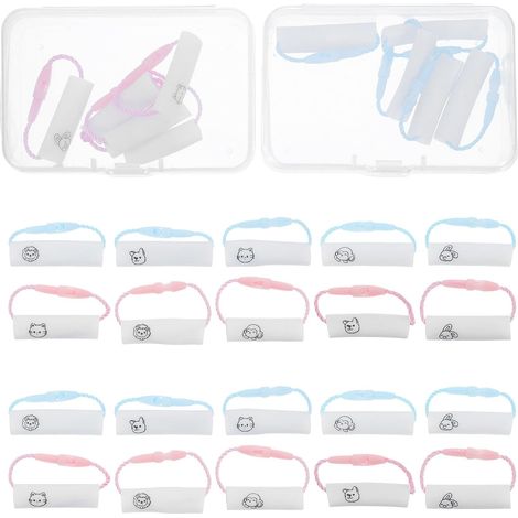 80 etiquetas de identificación reutilizables e impermeables para paquetes escolares, anillos de goma y caja de almacenamiento, adecuadas para guarderías y preescolares. (1/5)