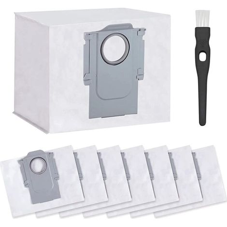 Confezione da 8 sacchetti per aspirapolvere Ulisem per robot aspirapolvere Compute S7 MaxV Ultra / S7 Pro Ultra / Q7+ / Q7 Max+ / Q5+, sacchetti di ricambio monouso di grande capacità da 3 l (1/4)