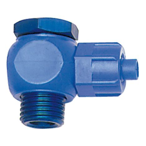 Riegler Winkel-Verschraubung, drehbar, G 1/8, für Schlauch 6/4, POM (1/2)