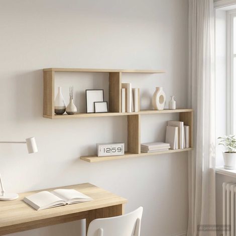 vidaXL Étagère Murale Chêne Sonoma 100 x 12 x 50,5 cm (1/5)