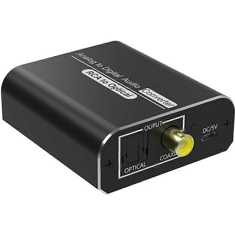 Convertisseur audio RCA analogique vers optique/coaxial numérique pour audio PS5 et TV (1/5)