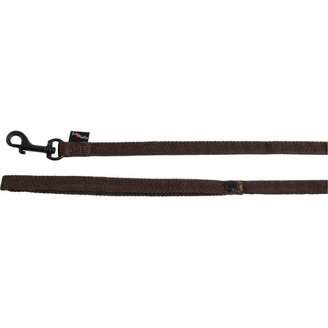 Laisse pour Chien, Modèle Comfort Tube Nylon, Couleur Brun, Taille L, 25 mm x 122 cm