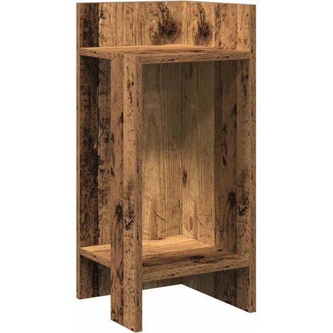 Maison Exclusive - Beistelltisch mit Ablage Altholz-Optik 25,5x27
