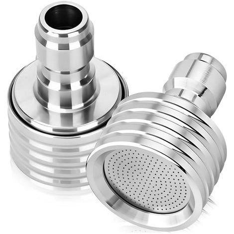 Lot de 2 buses de lavage haute pression en laiton, embouts de pulvérisation pour système de lavage à pression, raccord rapide de 6,35 mm, trous de maille de 0,5 mm, pour lavage de voiture et arrosage (1/5)