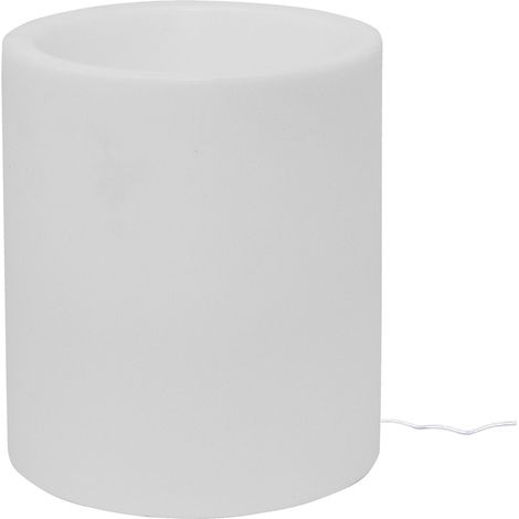 Vaso Luminoso da Esterno 35x42 cm In Polietilene Rose Led Bianco Neutro (1/5)
