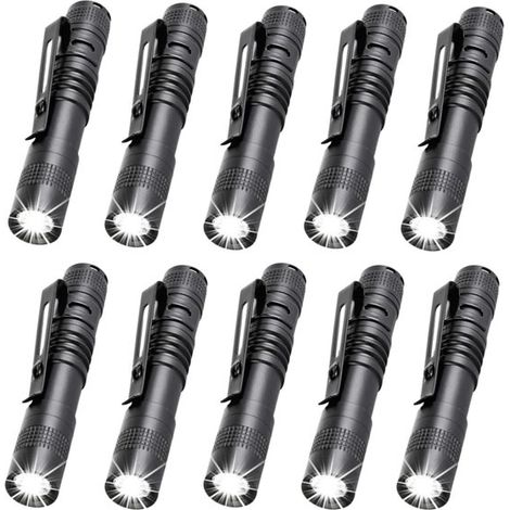 Mini-Taschenlampe 9 cm - Leichtgewicht mit Clip für Outdoor-Aktivitäten und Notfälle (1/5)