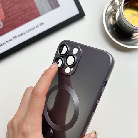 1 pince magnétique compatible avec la coque de l'iPhone 15 pouces, couleur argent. (1/4)