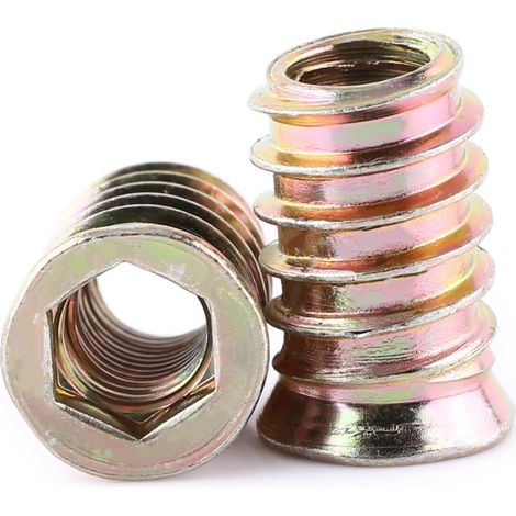 MINKUROW 50 Piezas De Acero Al Carbono Chapado En Zinc Con Rosca Completa Hexagonal Tornillo De Cabeza Plana Kit Surtido (M10 x 25 Mm) (1/5)