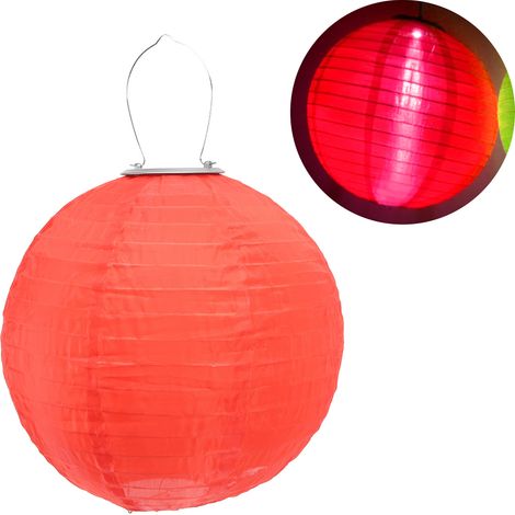 30 cm (11,8 Zoll) wasserdichte Solarlaterne für den Außenbereich, rote LED-Hängelaterne, ideal für Partys und Dekorationen. (1/5)