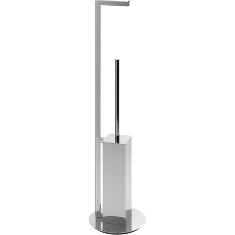 Lineabeta - Porte-rouleau et porte-balai en acier poli Grela
