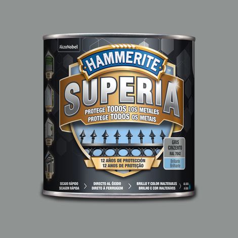 Hammerite Superia Esmalte antioxidante al agua Brillante Gris 2,5 L
