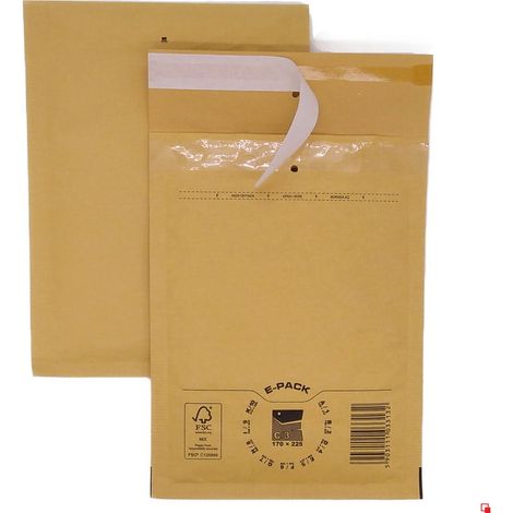 Enveloppes à bulles brunes C13 x100
