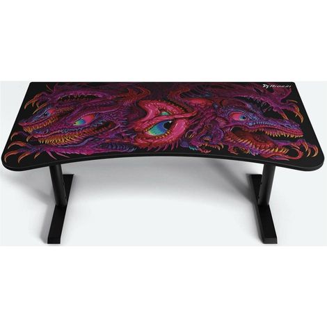 Arozzi Arena bureau gaming noir bleu rouge vert gris foncé