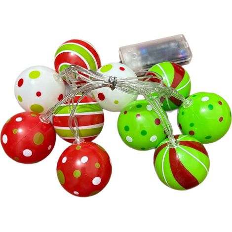 Boule Lumineuse De Noël - Guirlande À LED De 150 Cm Avec 10 Ampoules - Décoration Pour Arbre De Noël Intérieur Et Extérieur - 1 Pièce (1/5)