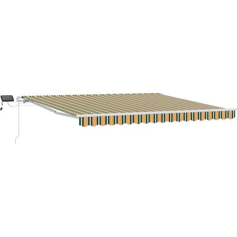 Maison Exclusive - Einziehbare Markise Grün und Gelb 400 x 300 cm