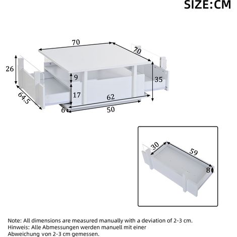 Modulares Sofa aus Stoff in Weiß 70 x 70 x 35 cm HOMAIRE (1/5)