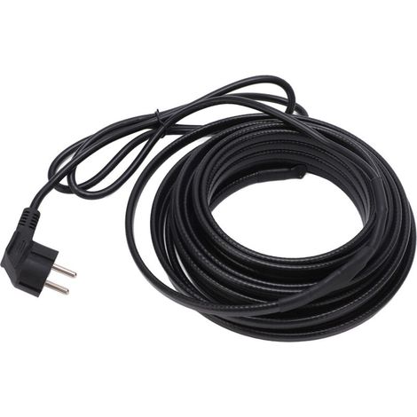 Ruban Chauffant pour Tuyaux Câble Chauffant Durable de 10 Mètres avec Voyant Lumineux pour Tuyau en PVC (Prise UE 220V) (1/5)