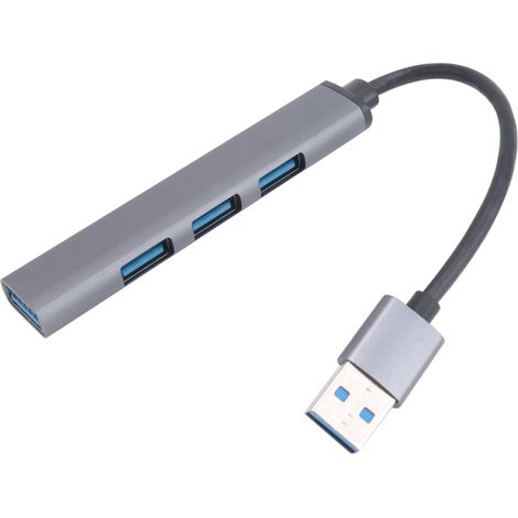 Concentrador USB de 4 puertos, divisor, adaptador multi-USB a USB 3.0