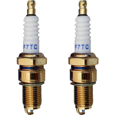 Bougies D'allumage pour Tondeuse à Gazon,Bougies D'allumage de Rechange pour Moteur de Tondeuse à Gazon,Bougie Moteur,Convient Aux Tracteurs,Motoculteurs,Pompes à Eau,Karts F7TC 2 Pièces (1/5)