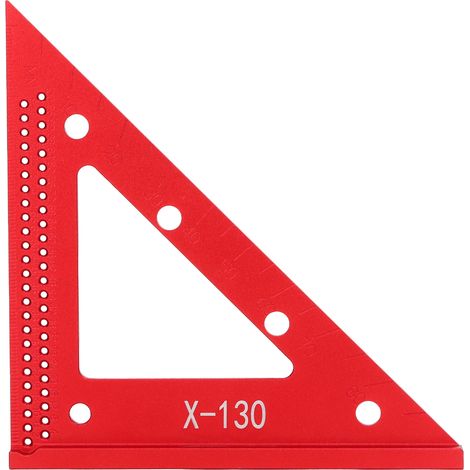 Woodworking Triangle Ruler Aluminum Alloy Clear Scale 5.1in Carpentry Square for Framing Roof