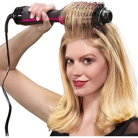 Sèche-cheveux Volumateur One Step - 1100 W - Ions Négatifs - Noir - 2 m Câble - 3 Vitesses