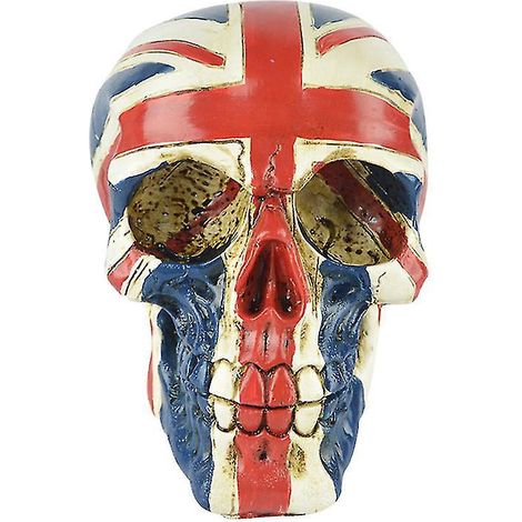 Stück Totenkopf-Requisite mit britischer Flagge für Halloween-Dekorationen