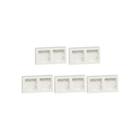 Legrand - Oteo - LOT de 5 Cadres saillie 2 postes - Blanc - Ref. : 086092x5 (1/2)