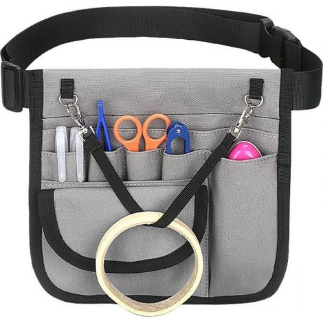 Werkzeugtasche für Krankenschwestern, eine Klapptasche, mit verstellbarem Gürtel (grau)