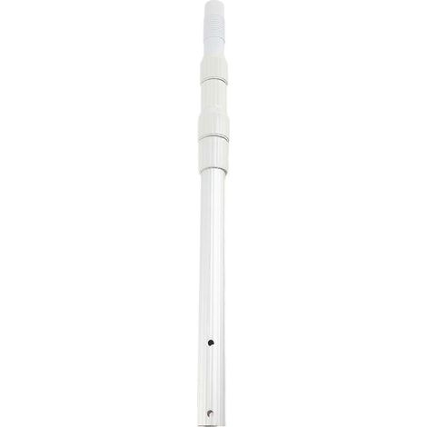 Perche télescopique pour nettoyeur de piscine, poignée en alliage d'aluminium renforcé, perche de sauvetage pour filet de nettoyage de piscine, 120 cm, sans trous de suspension, 62 cm/2,4 pouces. (1/5)