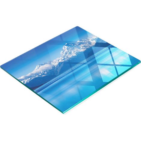 Küchenservierbrett aus Glas mit Neuseeland-Bergmotiv, 60 x 52 cm (1/5)